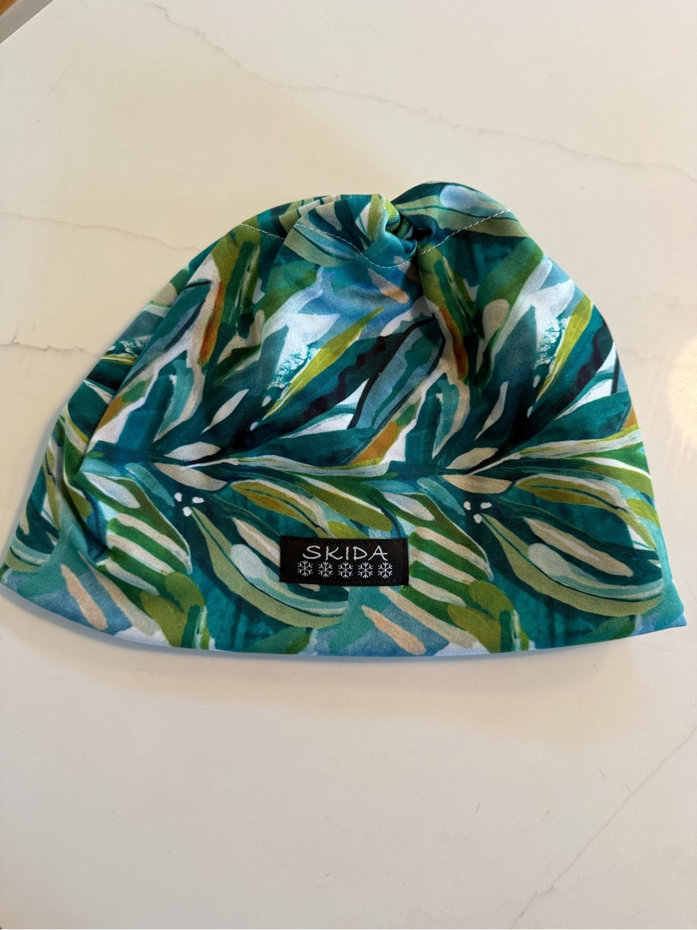 Women’s SKIDA Green Leaf Print Beanie